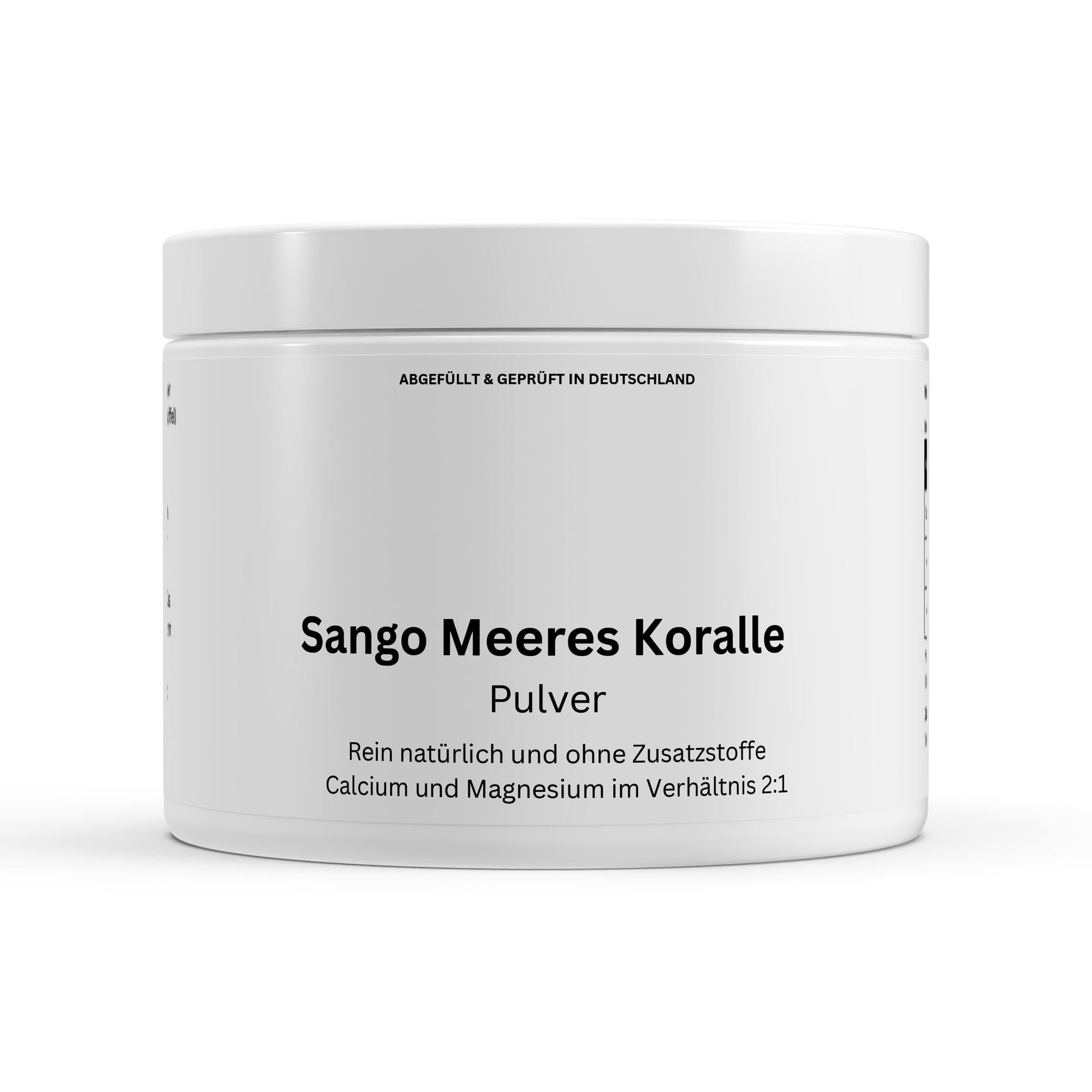 Produto ChanceToBrand Sango Meeres Koralle em pó frasco branco para suplemento natural